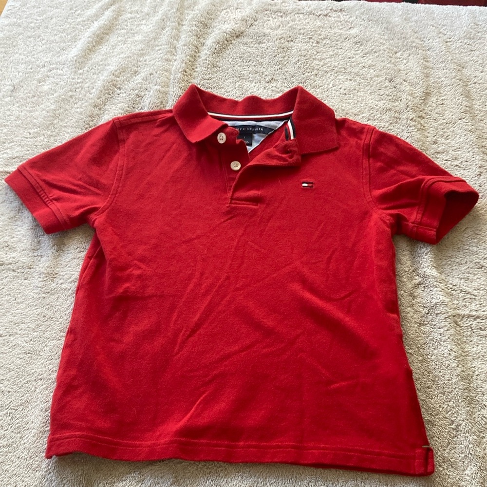 Tommy Hilfiger Kids Red Polo Shirt